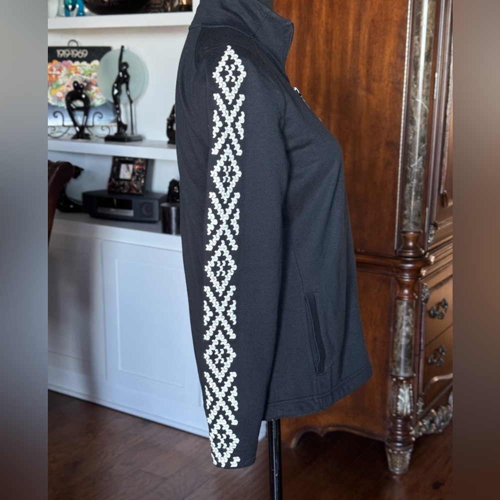 Lauren Ralph Lauren Black Embroidery Active Jacket - Picture 2 of 11